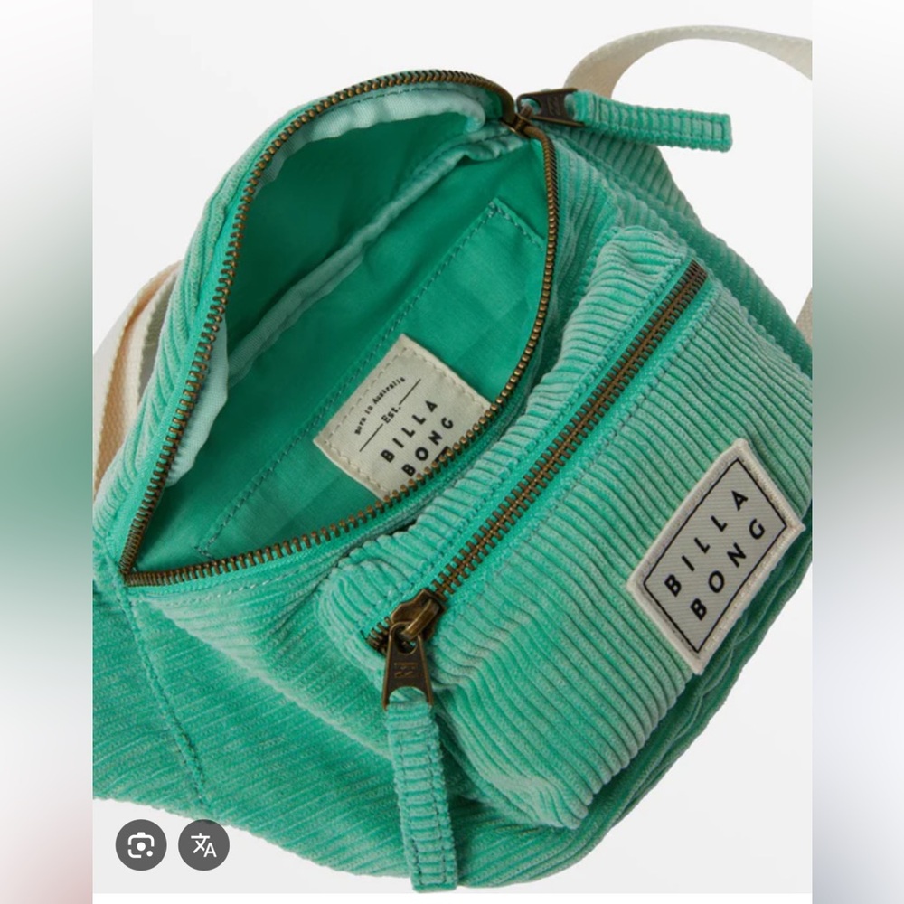 NWT Billabong Rare Corduroy Bum Bag | Tropical Green | Crossbody Sling - Picture 4 of 11